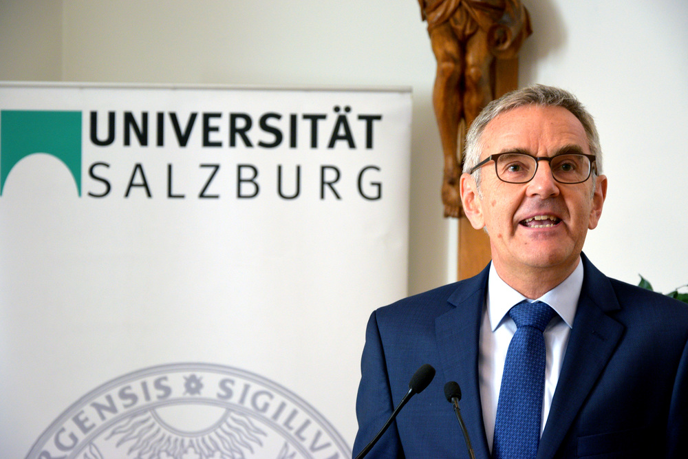 Prof. Alois Halbmayr / Kathpress / Henning Klingen Dekan der Katholisch-Theologischen Fakultät der Universität Salzburg bei einer Tagung am 29. November 2018 in Salzburg zur Auflösung der Theologischen Fakultät im Jahr 1938